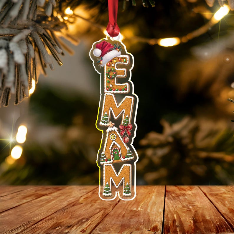 Christmas Gingerbread Letter Name Ornament
