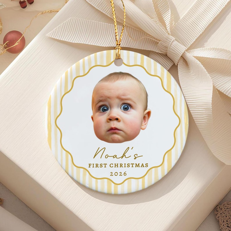 Baby Face First Christmas Ornament