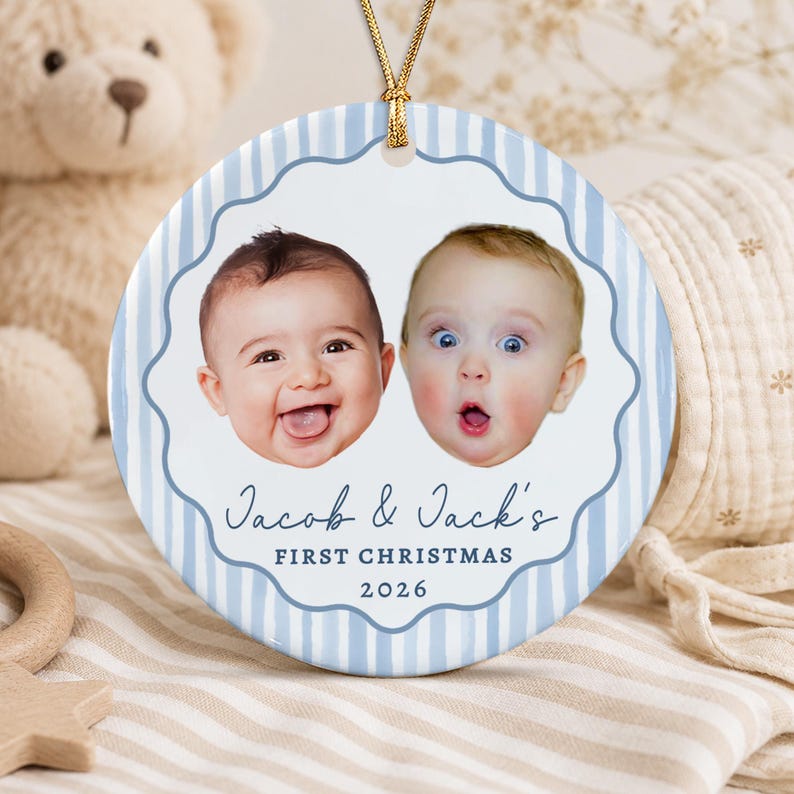 Baby Face First Christmas Ornament