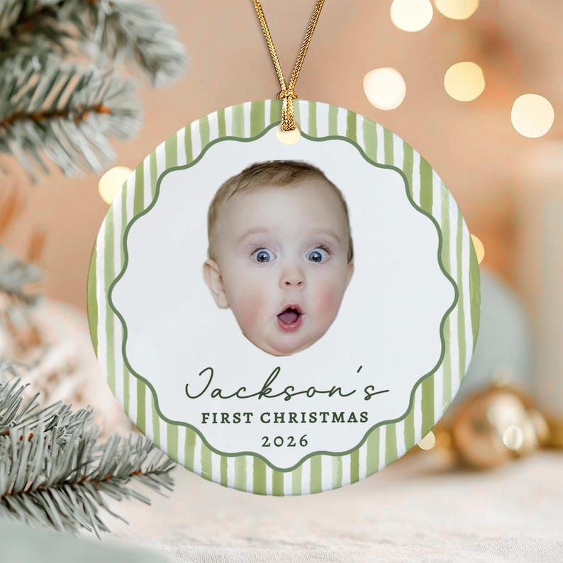 Baby Face First Christmas Ornament