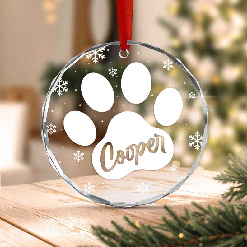 Dog Paw Christmas Ornament 2026