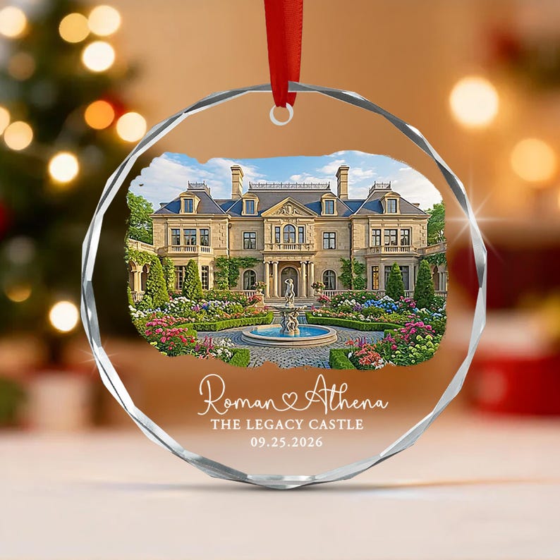 Wedding Venue Name & Date Ornament