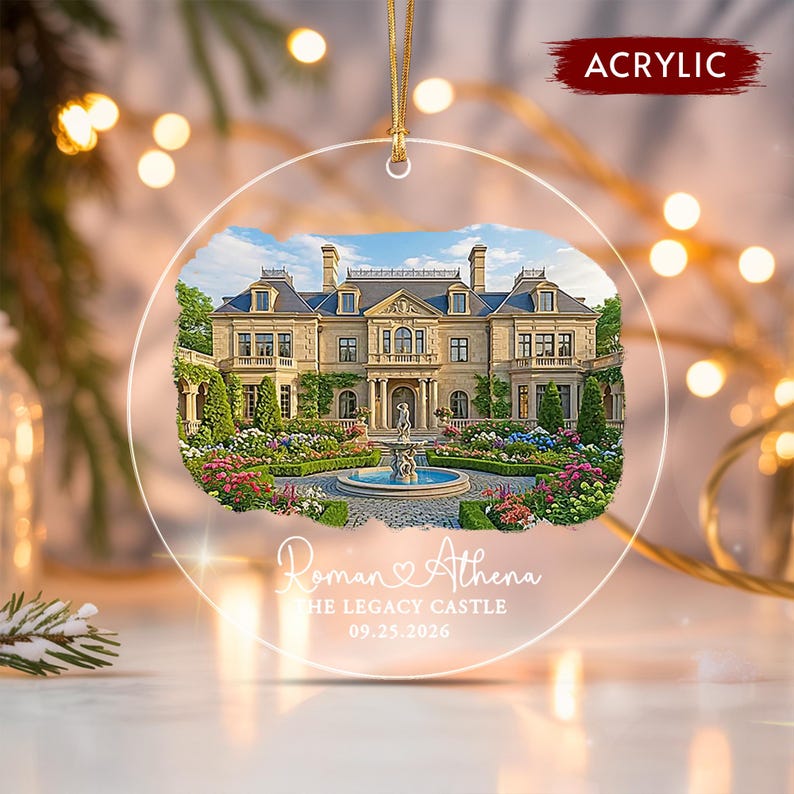 Wedding Venue Name & Date Ornament