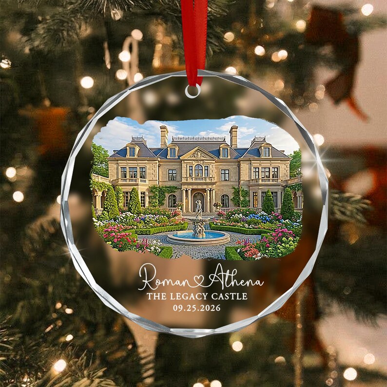 Wedding Venue Name & Date Ornament