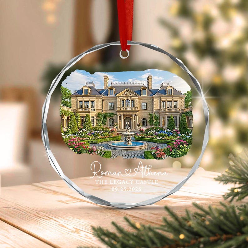 Wedding Venue Name & Date Ornament