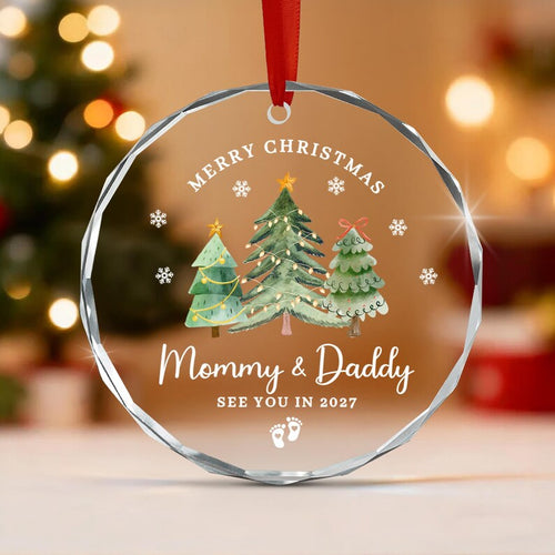 Promoted to Mom & Dad Announcement Ornament