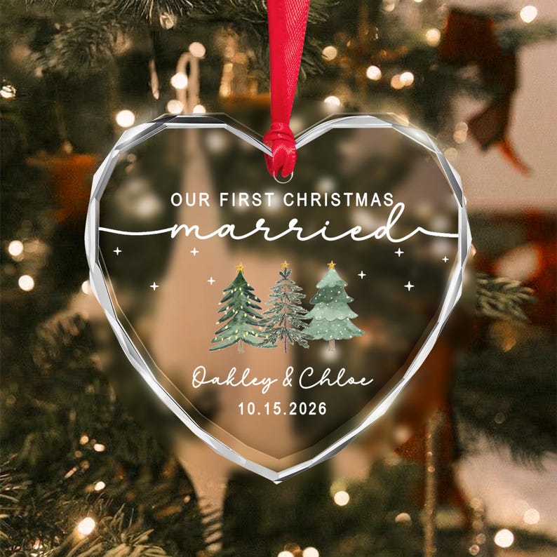 Mr & Mrs Name & Year Christmas Ornament