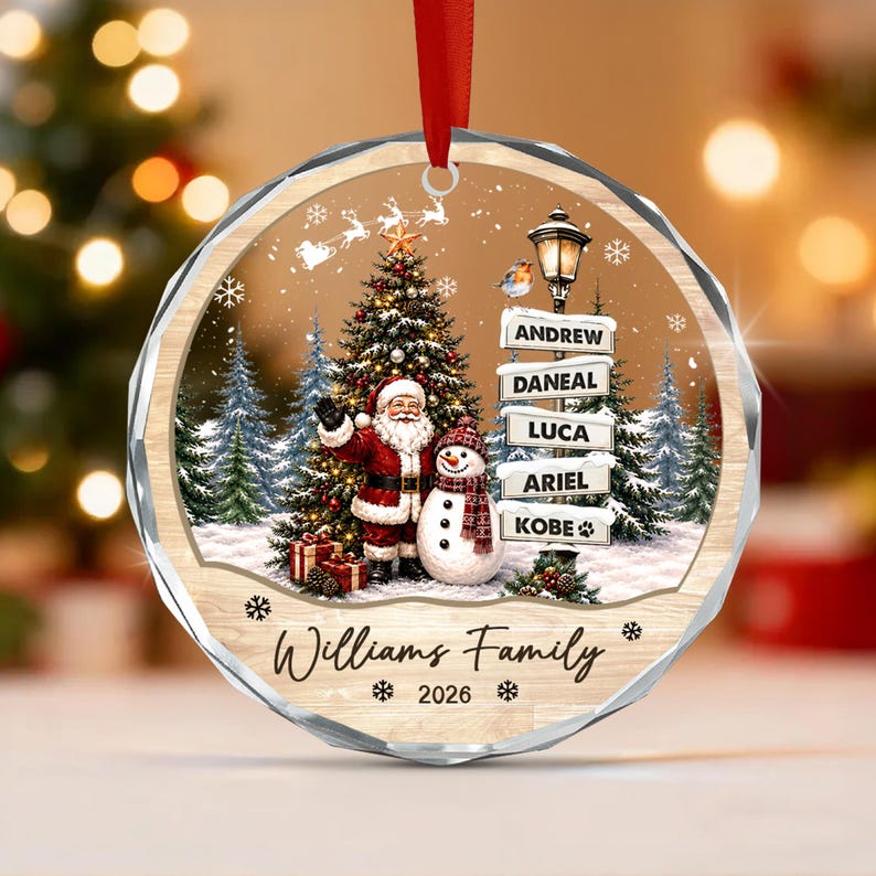 Family & Pet Members Signpost Ornament