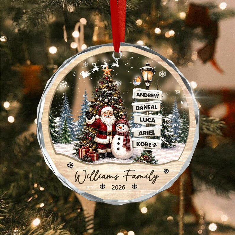 Family & Pet Members Signpost Ornament