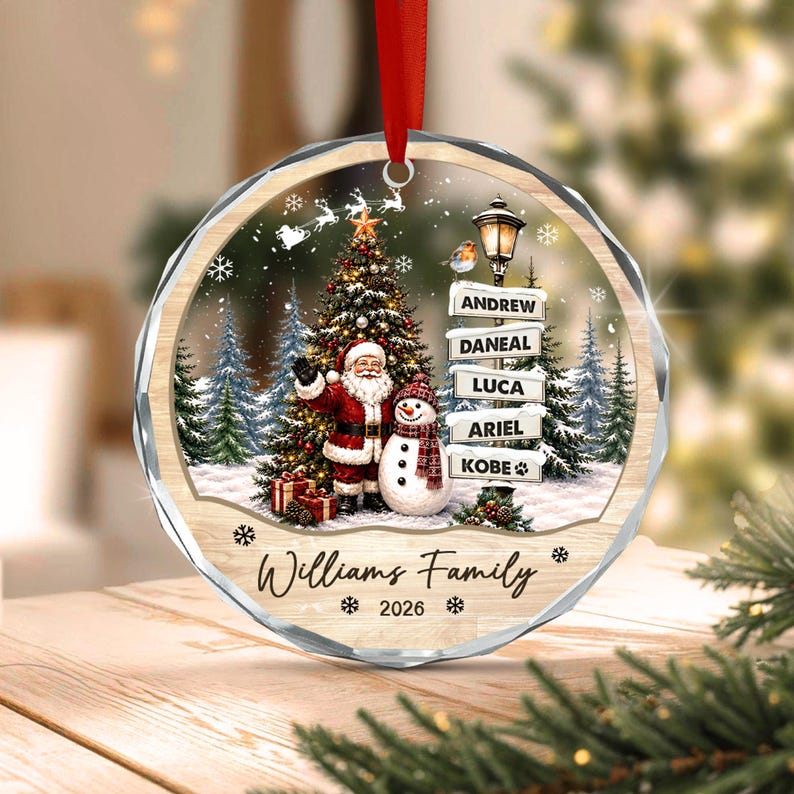Family & Pet Members Signpost Ornament