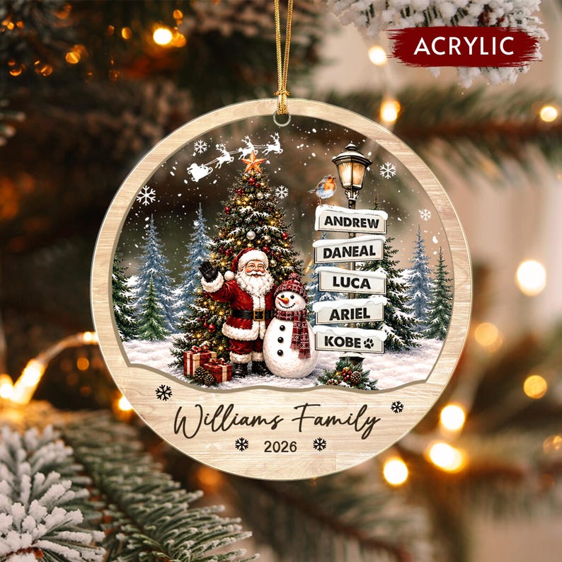 Family & Pet Members Signpost Ornament