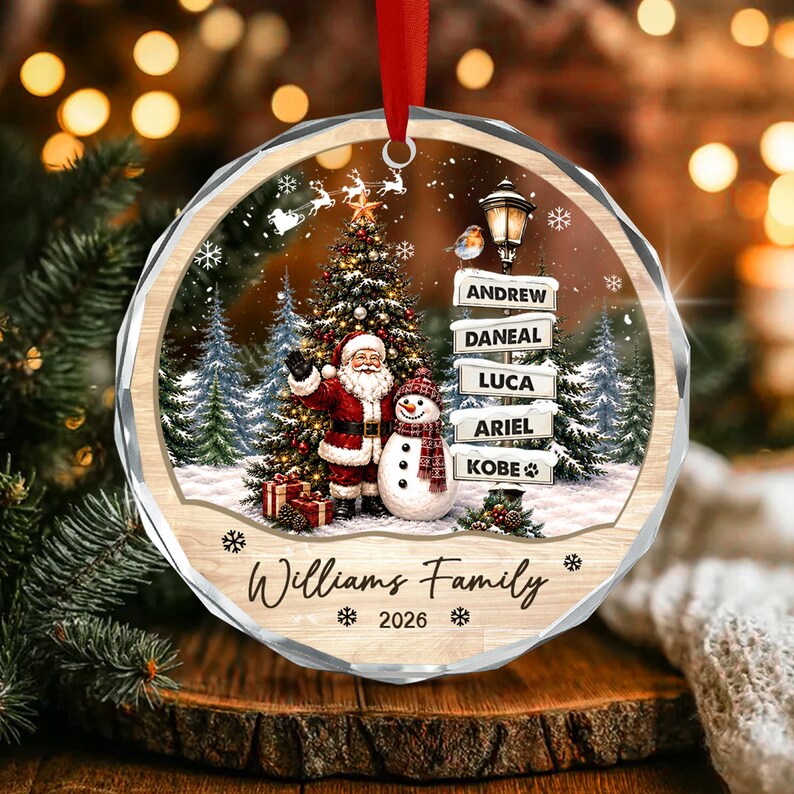 Family & Pet Members Signpost Ornament
