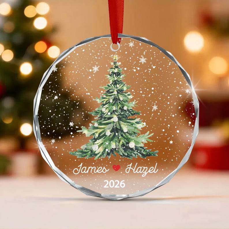 Couple Name & Year Christmas Together Ornament