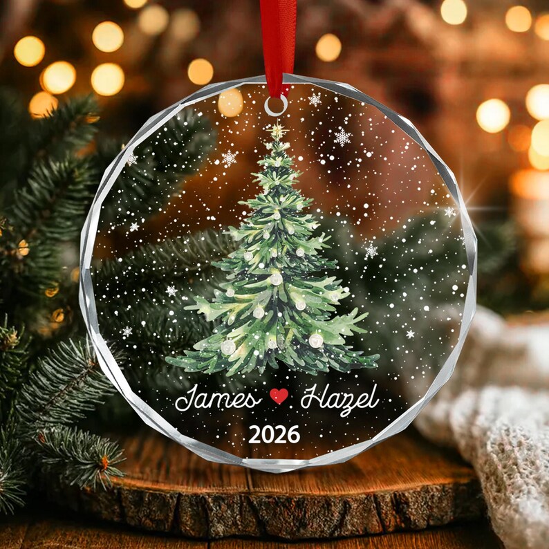 Couple Name & Year Christmas Together Ornament