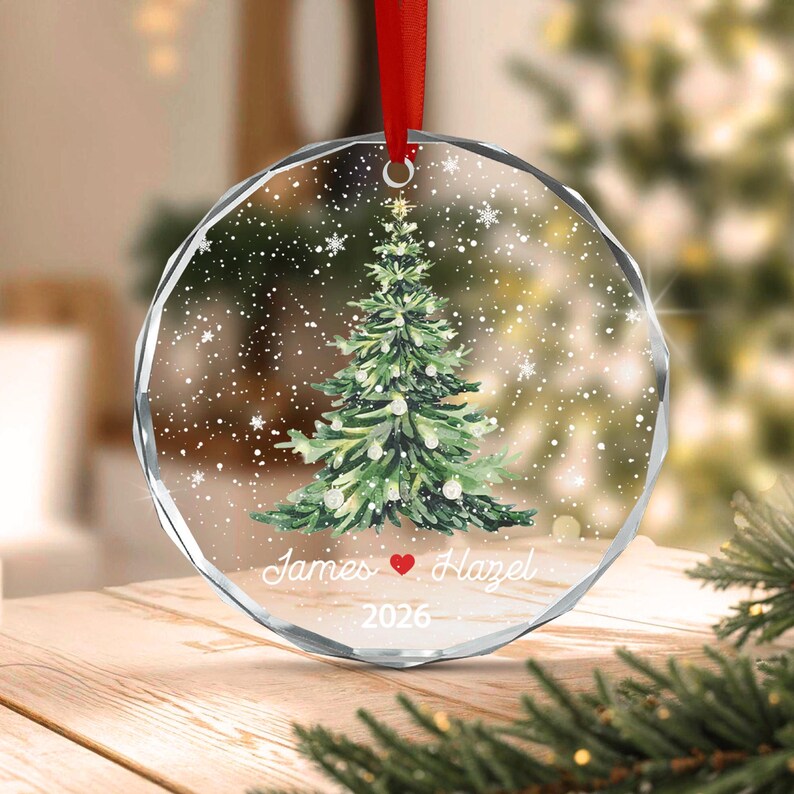 Couple Name & Year Christmas Together Ornament