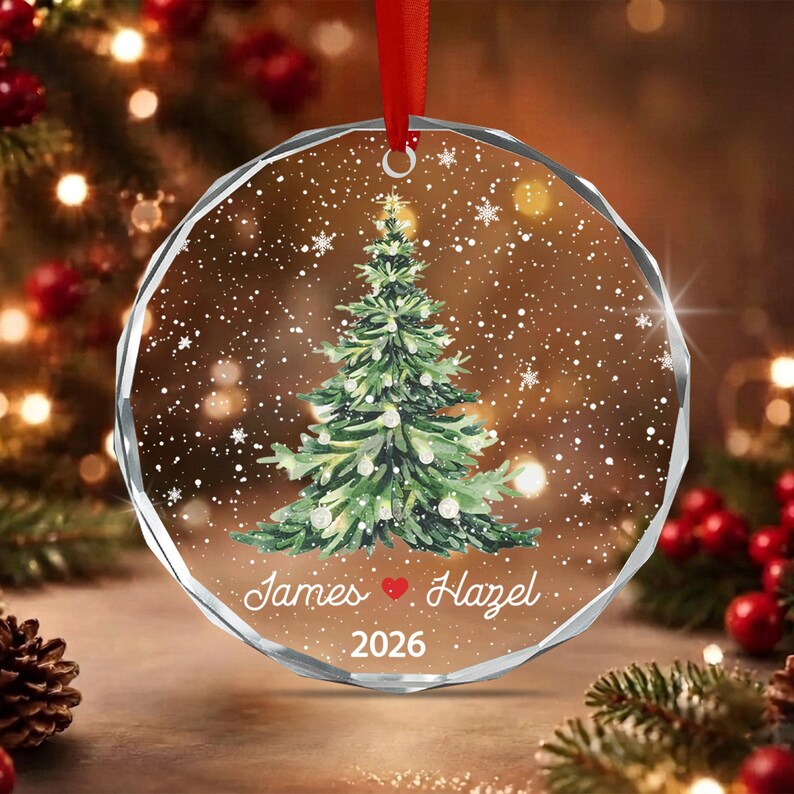 Couple Name & Year Christmas Together Ornament
