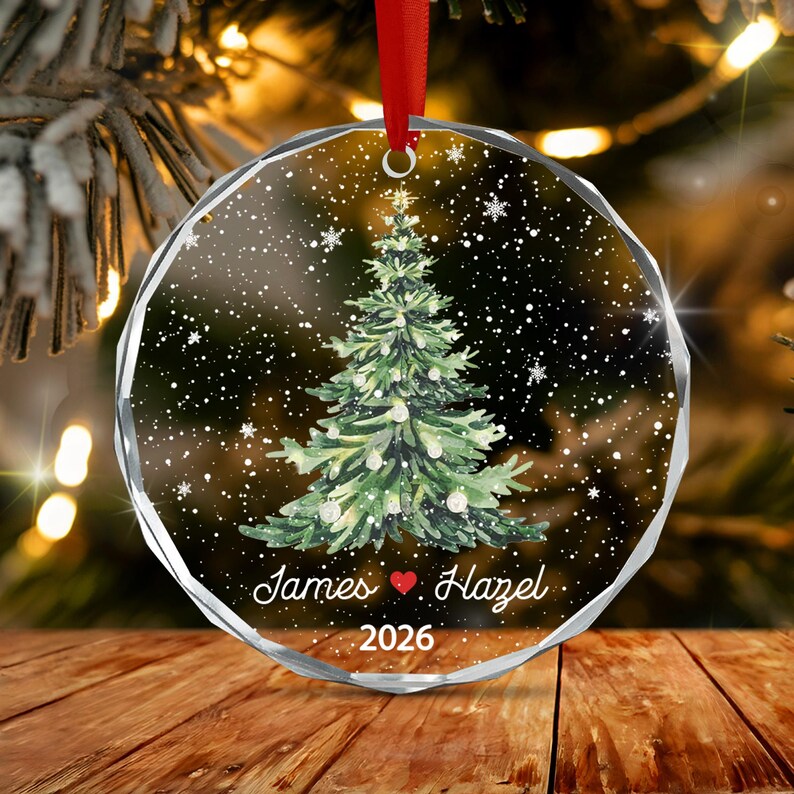 Couple Name & Year Christmas Together Ornament