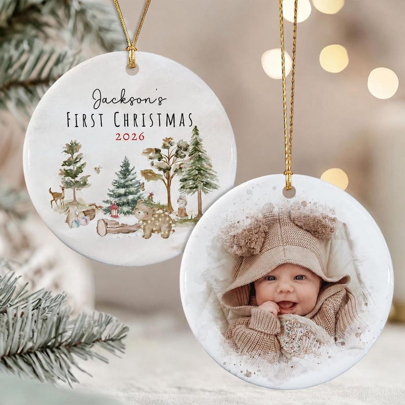 Baby's First Christmas Photo Ornament 2026