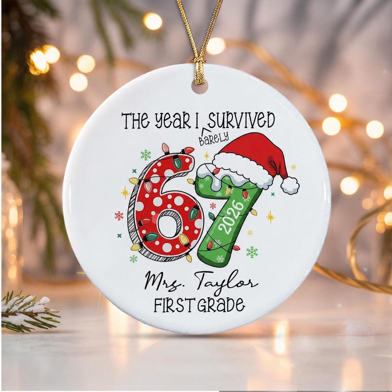 Funny Teacher 67 Christmas Ornament