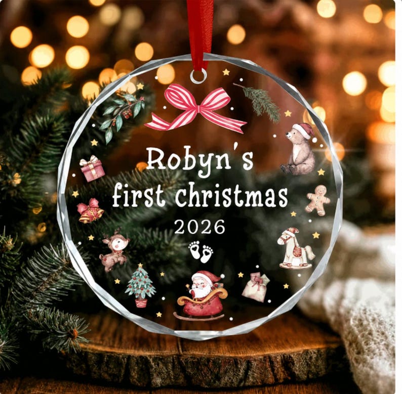 Baby Photo First Christmas Bauble 2026