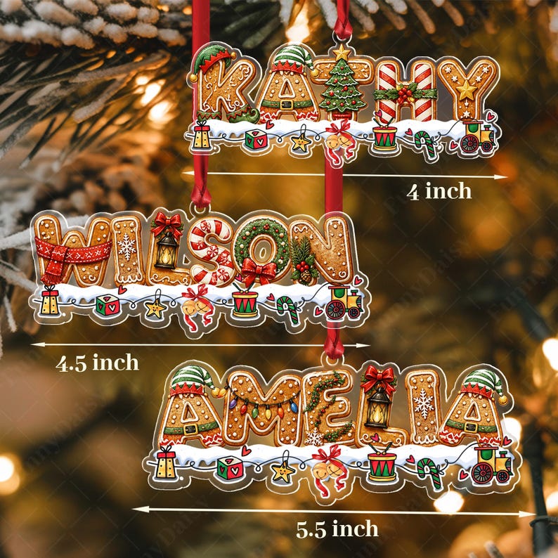 Personalized Gingerbread Alphabet Ornament
