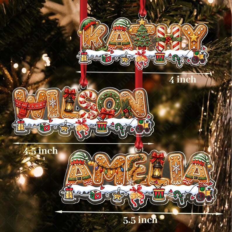 Personalized Gingerbread Alphabet Ornament