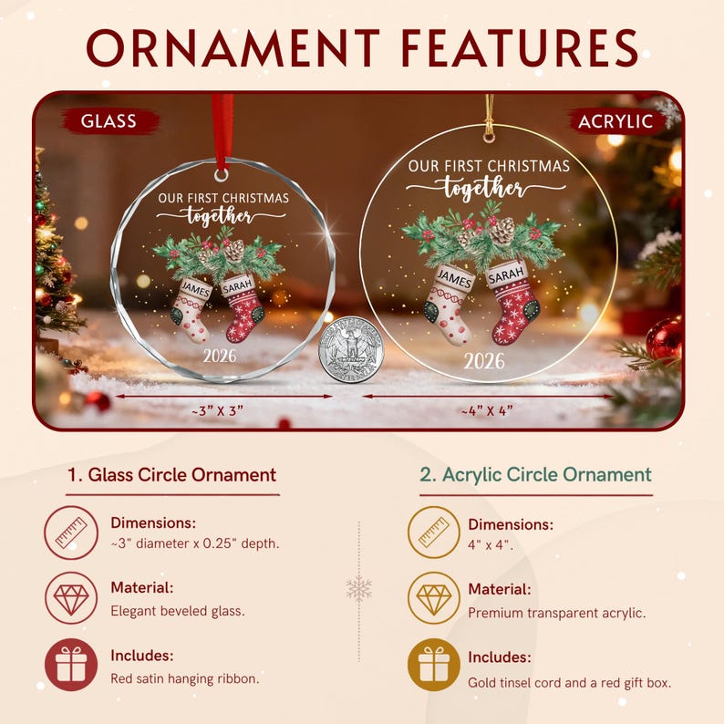 Couple First Christmas Together Ornament