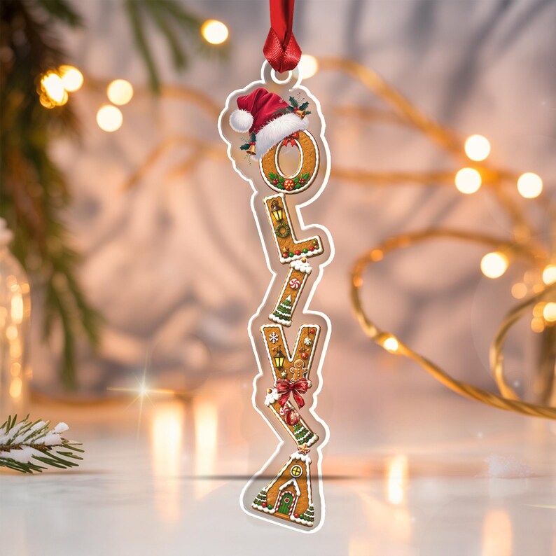 Christmas Gingerbread Letter Name Ornament