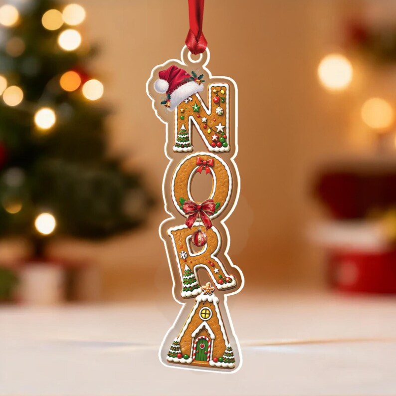 Christmas Gingerbread Letter Name Ornament