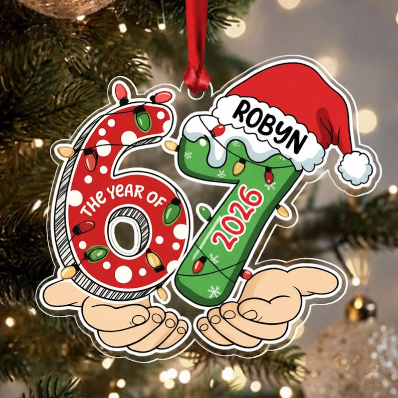 Funny Six Seven Name Acrylic Ornament