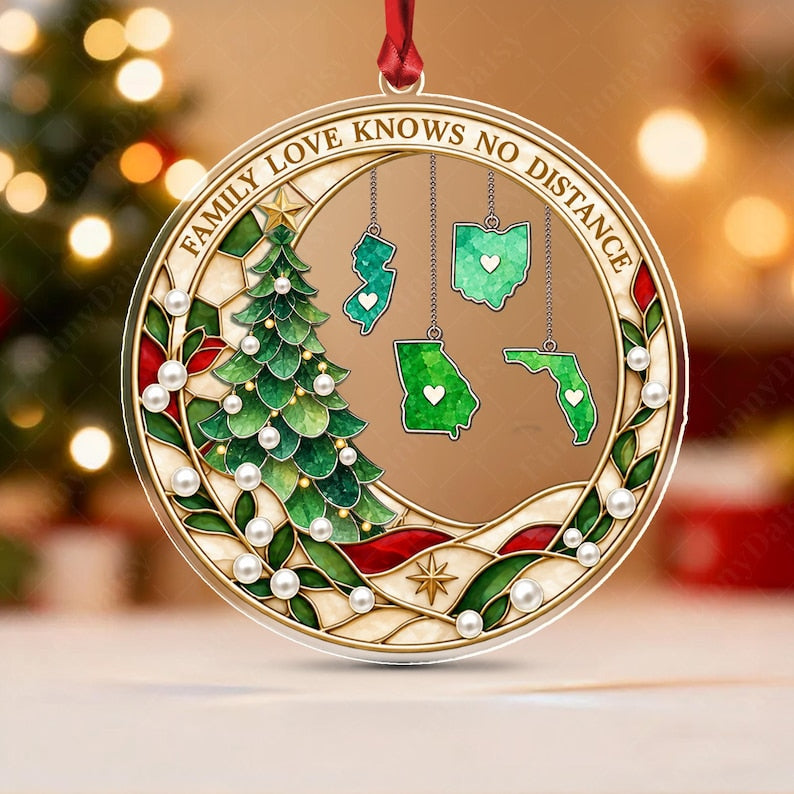 State & Country Long Distance Ornament