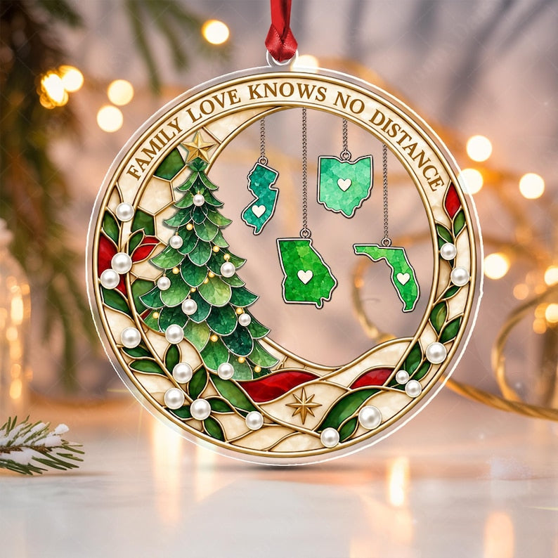 State & Country Long Distance Ornament