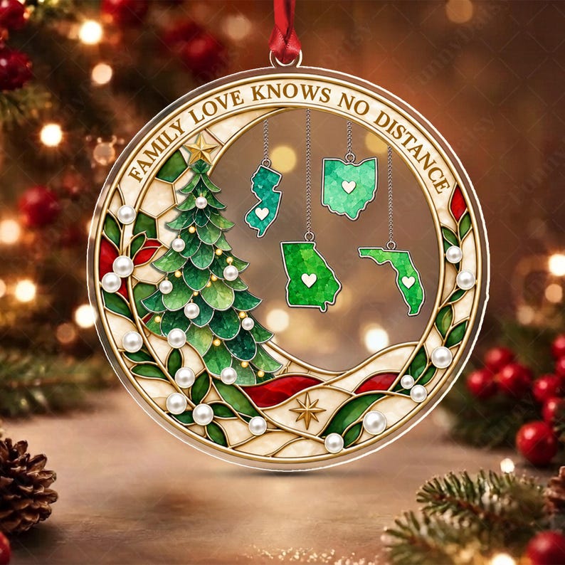 State & Country Long Distance Ornament