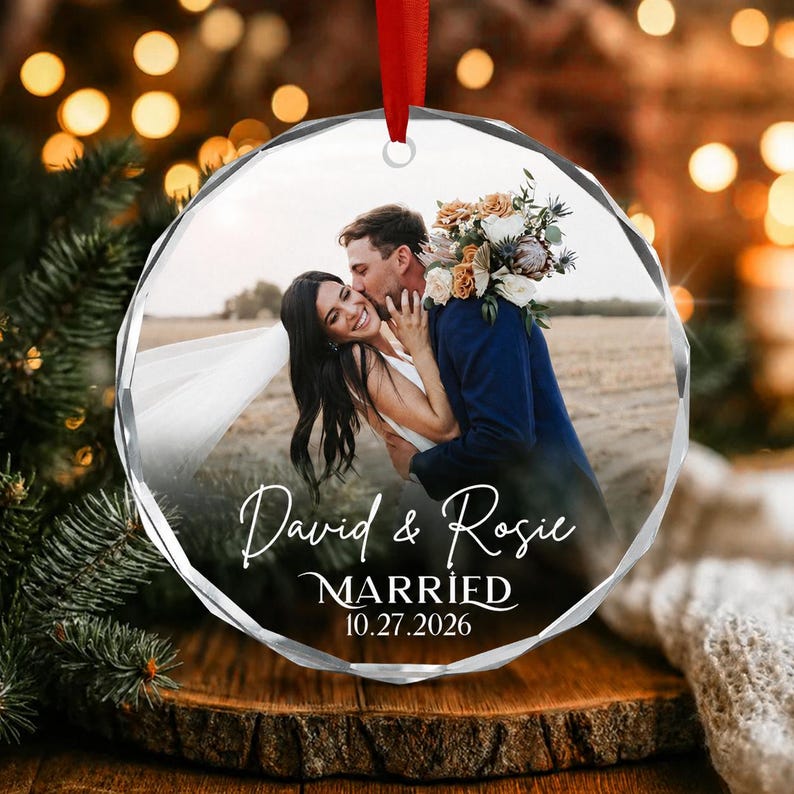 Custom First Christmas Mr & Mrs Ornament