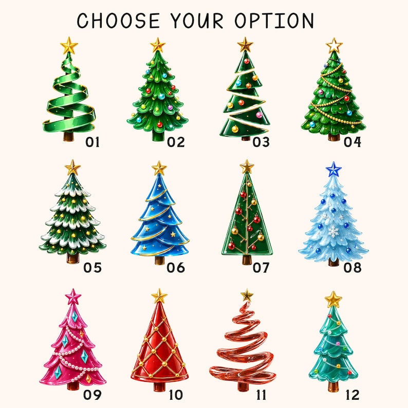 Sea Glass Christmas Tree Name Ornament