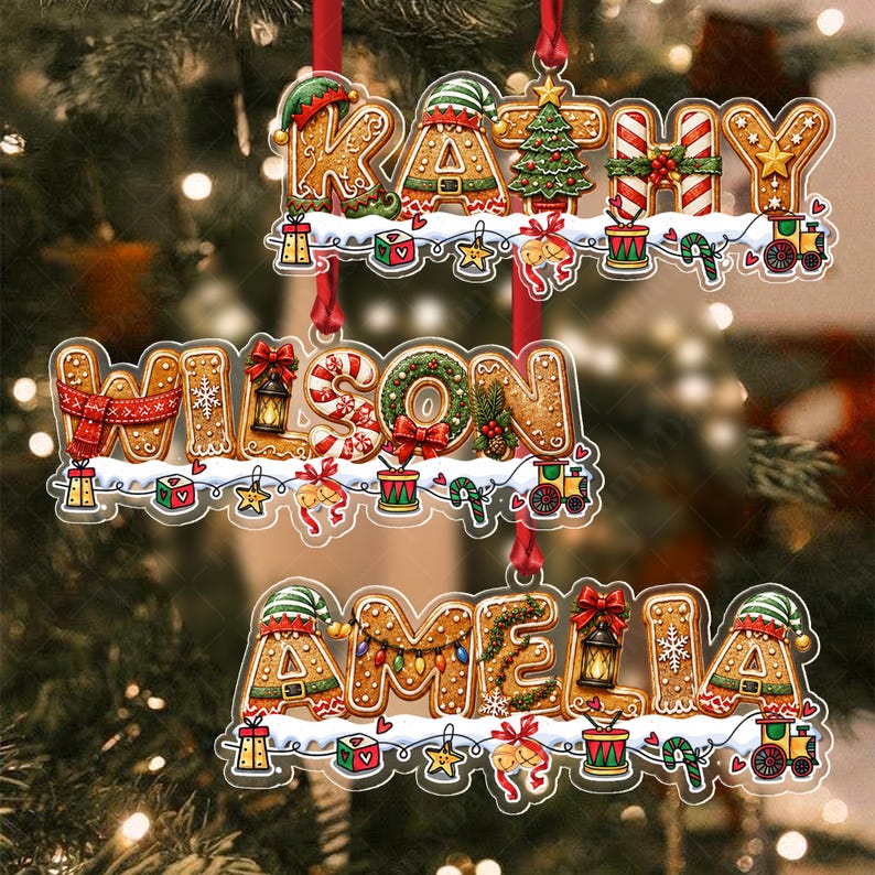 Personalized Gingerbread Alphabet Ornament