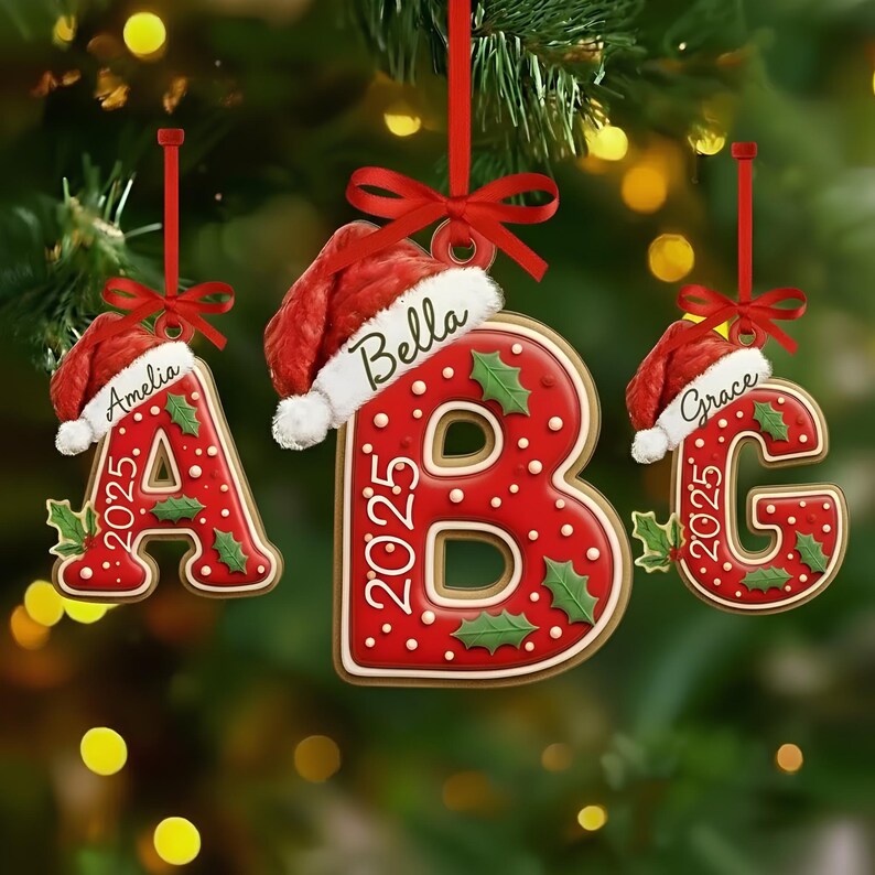 Gingerbread Alphabet Kid's Name Ornament