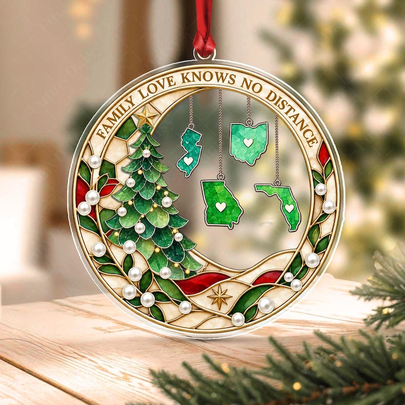 State & Country Long Distance Ornament