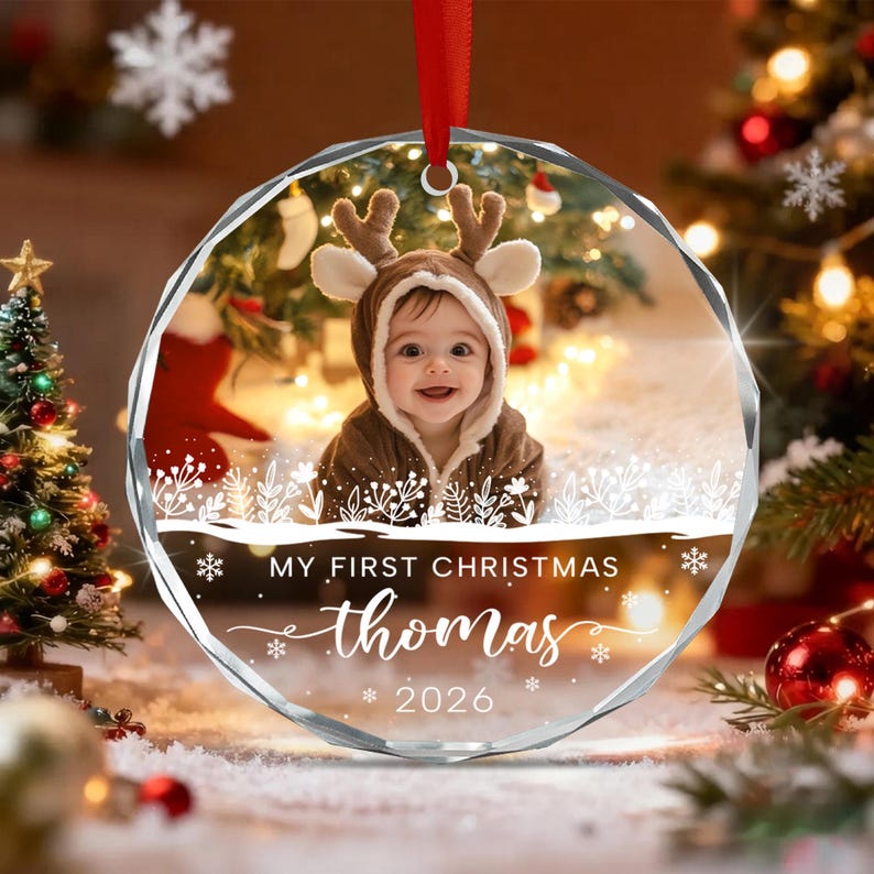Personalized Newborn Photo Ornament 2026
