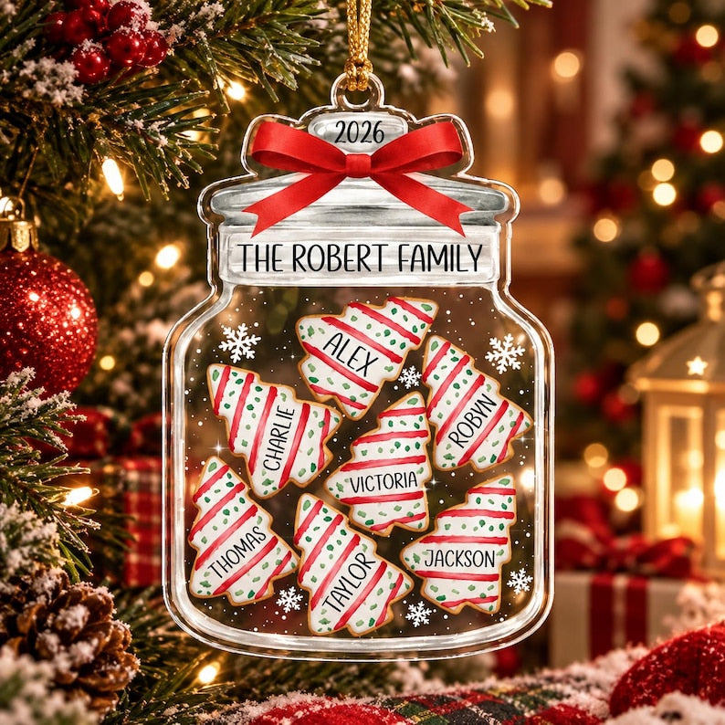 Family Gingerbread Cookie Jar Ornament