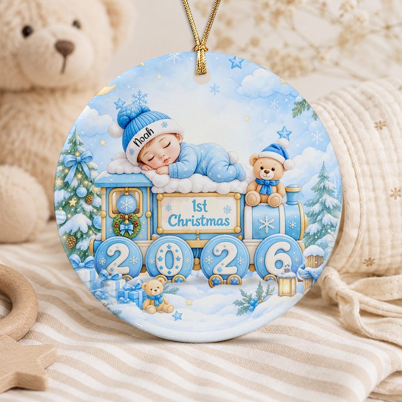 Sleeping Baby Girl Name Christmas Ornament