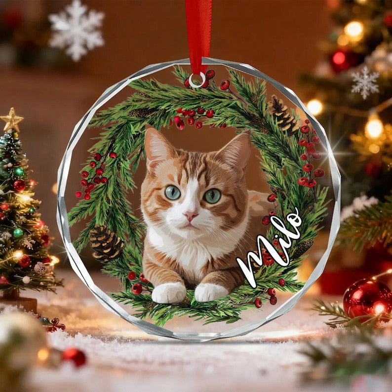 Cat Photo Personalized Portrait Ornament