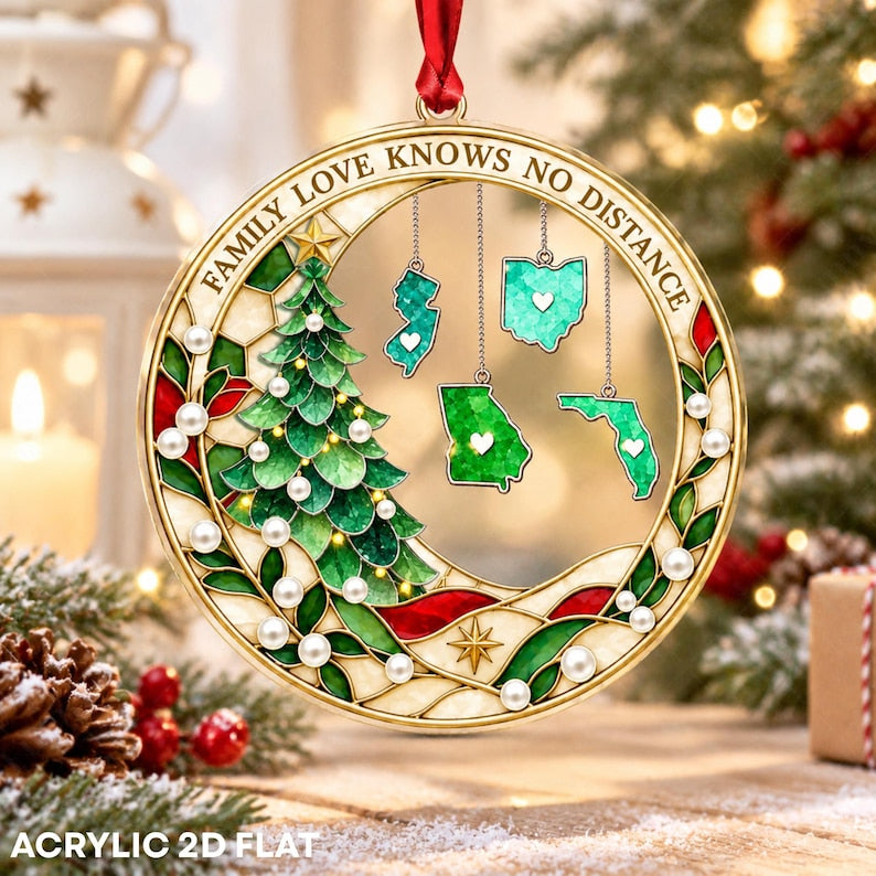 State & Country Long Distance Ornament