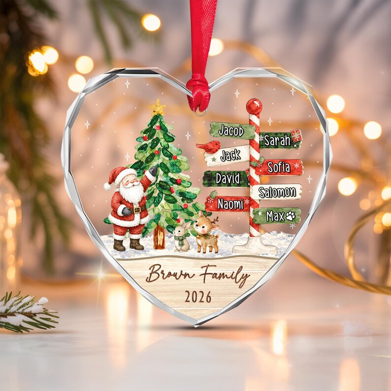 Family North Pole Sign Acrylic Ornament
