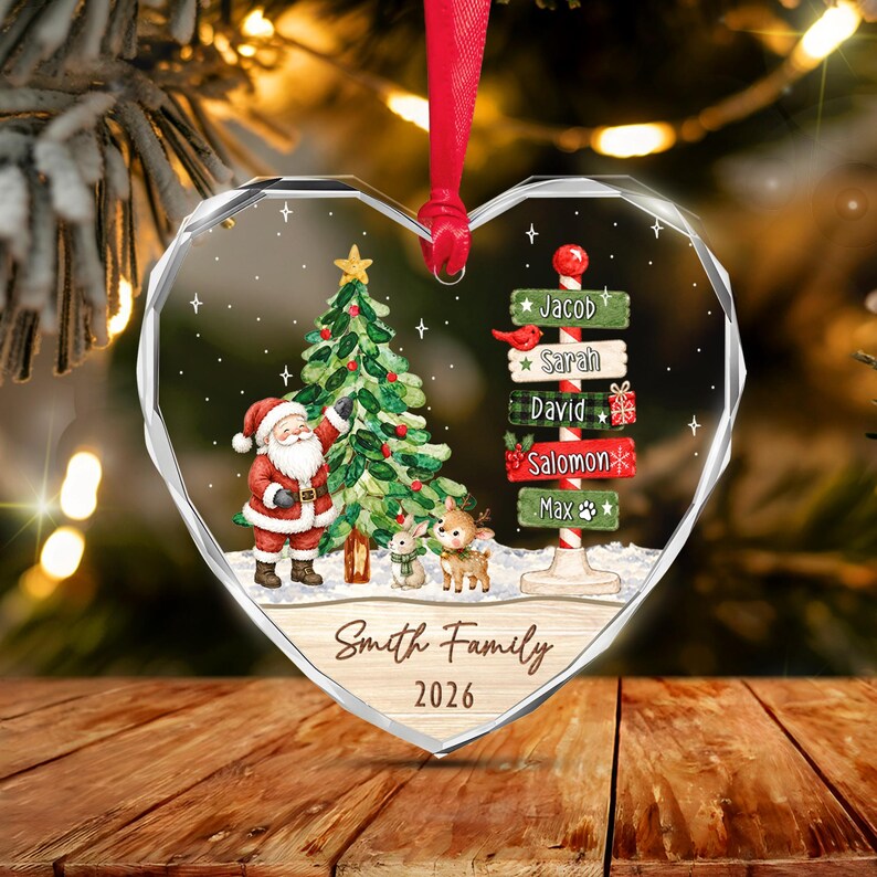 Family North Pole Sign Acrylic Ornament