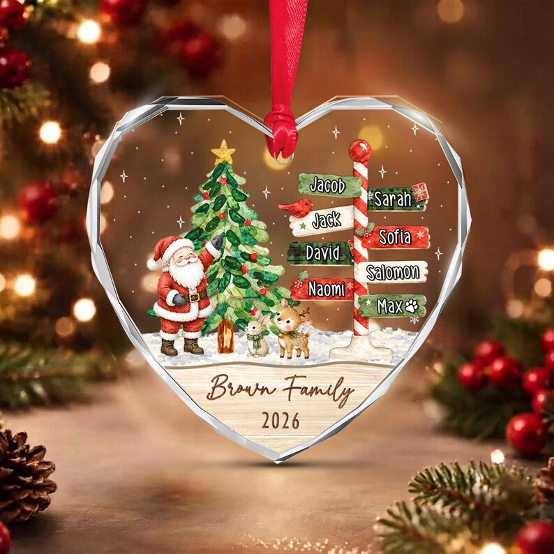 Family North Pole Sign Acrylic Ornament