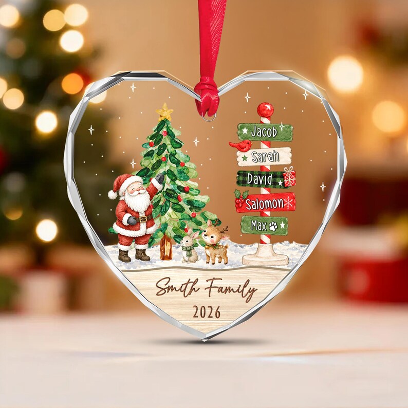 Family North Pole Sign Acrylic Ornament