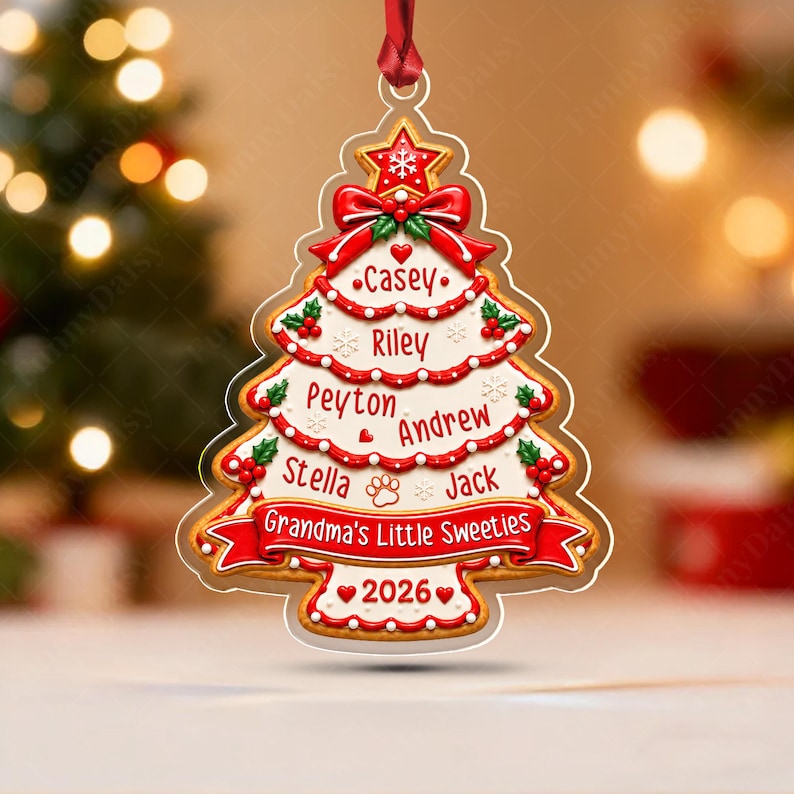 Grandkid Cookie Tree Name Ornament