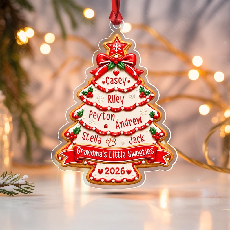 Grandkid Cookie Tree Name Ornament