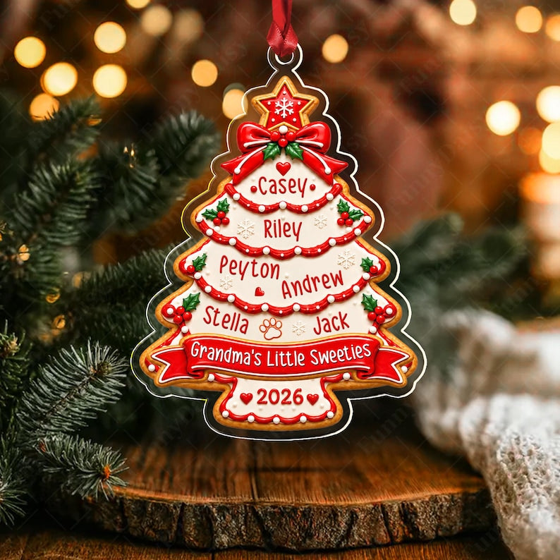 Grandkid Cookie Tree Name Ornament